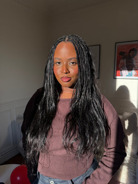 Tissage : boules de cheveux naturels