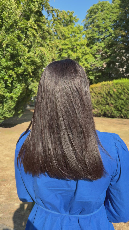 Perruque lisse avec frange, RAW